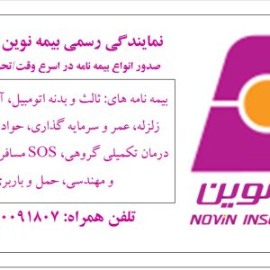 خدمات صدور انواع بیمه های شرکت بیمه نوین از گروه بانک اقتصاد نوین